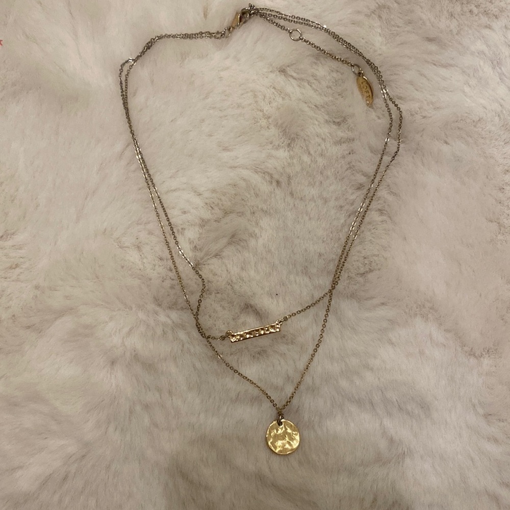 Loft gold layered necklace